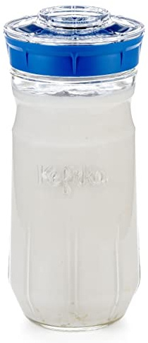 Kefirko Kefir Fermentier Set – Das ideale Set für Milchkefir oder Wasserkefir zu Hause - 1,4 Liter (Blau)
