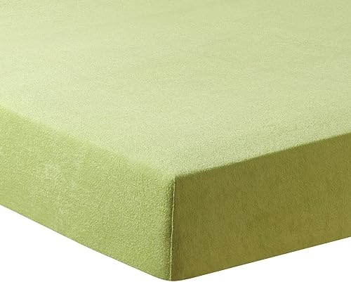 Traumschlaf Frottee Stretch Spannbettlaken lindgrün, 90x200-100x200 cm