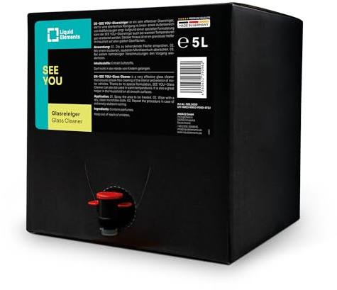 Liquid Elements See You Glasreiniger 5L, Scheibenreiniger, streifenfrei | für Autoscheiben, Spiegel & Fenster