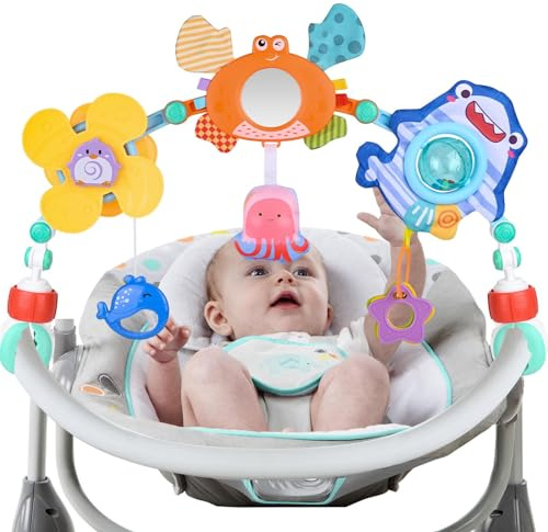 Gaethra Bogen für Kinderwagen, Musikspielzeug Mobile Honeybee Krippe Spielzeug zum Mitnehmen (B)