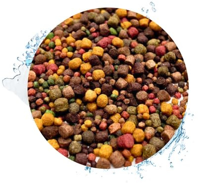 Warnick's Koifutter 8-Sorten-Mix mit Spirulina - 15 L, 3-6 mm - Fischfutter für Koi & Zierfrische - schwimmfähig & gut verdaulich