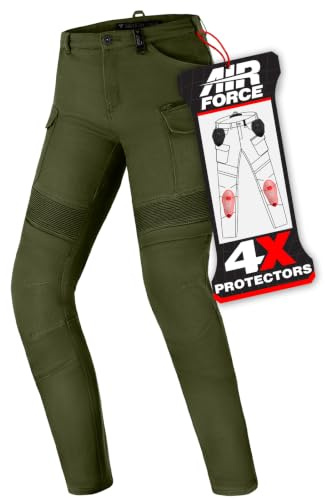 Shima Giro 3.0 Motorrad Hose Herren Damen mit Protektoren Airforce Knieprotektoren Motorradhose Kurzgrößen Cargohosen