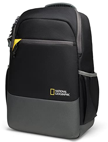 National Geographic Kamerarucksack für DSLR oder Spiegellose Kameras mit Objektiv, Laptop-Fach, Ultraleicht, Verstellbares Trennwandsystem, Stativbefestigung, NG E1 5168, Schwarz [Amazon Exklusiv]