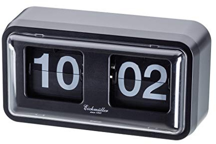 Eichmüller since 1950 Retro Flip Uhr mit Gehäuse - schwarz schwarz