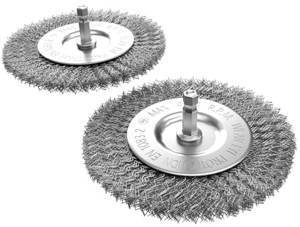 Ersatz Fugenbürste Metall Bürsten 2er Set zur Entfernung von Unkraut und Moos zwischen Fugen und Steinen von Terrasse und Gehweg, kompatibel mit Hecht Fugenbürste 444