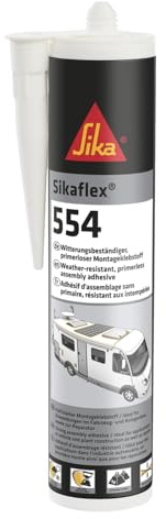 Sika – Montageklebstoff – Sikaflex-554 Schwarz – ideal für große Bauteile und hohe dynamische Belastung – alterungs- und witterungsbeständig – 300 ml