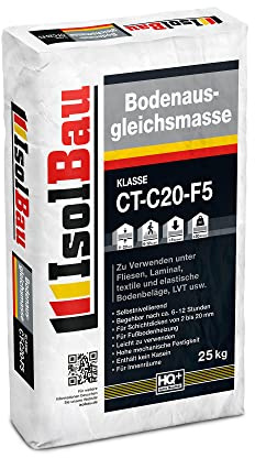 Isolbau Bodenausgleichsmasse 2-20mm CT-C20-F5-25 kg Selbstnivellierende Ausgleichsmasse für Bodenunterlagen im Innenbereich