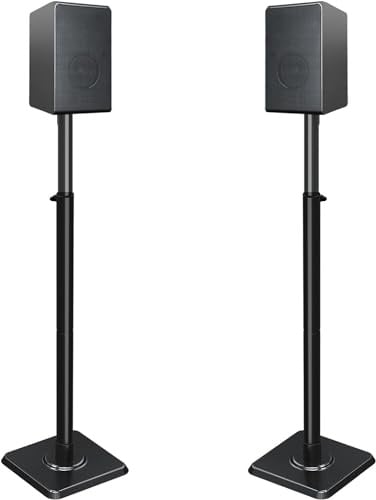 Mounting Dream Lautsprecherständer höhenverstellbar für Satelliten bis zu 5KG, 2er-Set Bodenständer