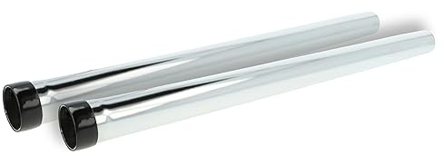 vhbw 2x Universal Staubsaugerohr kompatibel mit Makita VC2512L | VC3011, VC3511 Staubsauger - 35 mm Anschluss, 50 cm lang Schwarz Silber