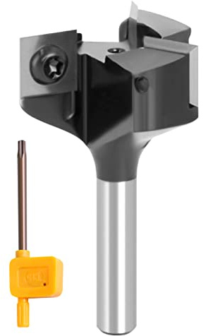 Planfräser Z3, Ø39 mm, Schaft 8 mm, für Oberfräse & CNC, HW-Wendeplatten | Z3-Fräser für sauberes Planfräsen großer Holzflächen. HW-Wendeplatten ermöglichen schnellen Wechsel und lange Standzeit.