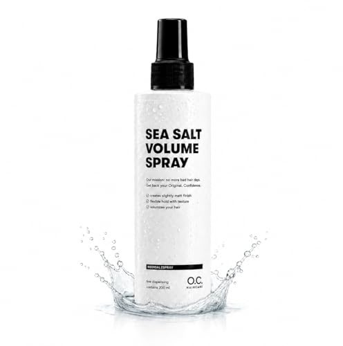 O.C. HAIRCARE Sea Salt Spray - 200ml Meersalz Spray für Haare - 30 Tage risikofrei testen - Volumen-Booster für ein volleres Haargefühl mit starkem Halt - 100% vegan & Made in Germany