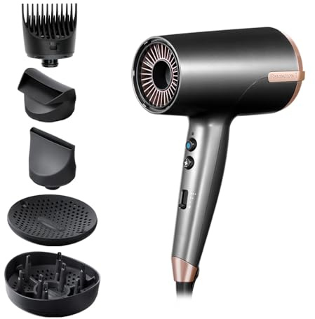 REMINGTON D6078 E51 ONE Dry & Style Hairdryer | 120 km/h Luftstrom Für Schnelles Trocknen, Thermacare-Sensor Für Schonende Wärme, 8 Heiz- Und Gebläsestufen