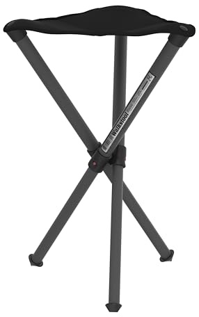 Walkstool - Modell Basic - 3-Beiniger Klapphocker aus Aluminium - Faltbar - 2 wählbare Modelle mit den festen Sitzhöhen 50 und 60 cm - Belastbar mit 150 Bis 175 kg - Hergestellt in Schweden