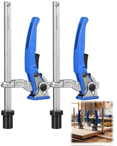 ZHEHNSA 2Stück Niederhalter Hebelzwinge 20mm mit Hebelgriff Ganzstahl Tischzwinge 20mm Multifunktionstische Spannelement, Spannbereich 160mm Werkbank Schnellspannzwinge für schweißtisch & CNC