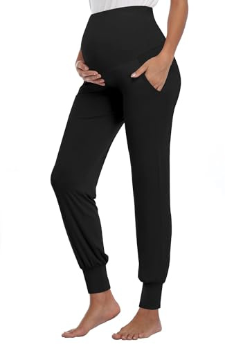 Shen&Qege Freizeithose für Schwangere, Umstandsleggings Schwangerschaft Hosen Bequeme