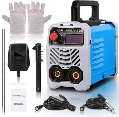 Tobewan MMA Mini schweißgerät 300A, IGBT Inverter Schweissgerät, Elektroden schweißgerät 230V, handschweißgerät,Kompakt, Automatik Hotstart,Überhitzungsschutz, Arc Force und Anti-Stick