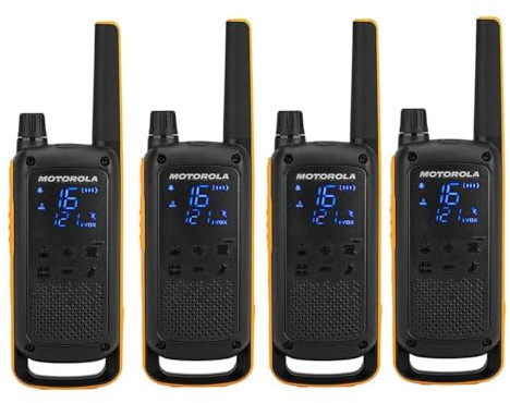 Motorola Talkabout T82 Extreme Quad PMR Funkgerät (Bis zu 10 km Reichweite, IPx4 Wetterschutz, 500 mW, VOX)