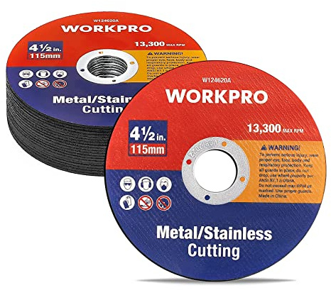 WORKPRO Profi Trennscheiben 20 Stück, Trennscheibe 115 metall dünn, 115mm x 1,2mm x 22mm, hochwertiges Trennscheiben set für Metall Stahl Edelstahl, Zubehör für Winkelschleifer