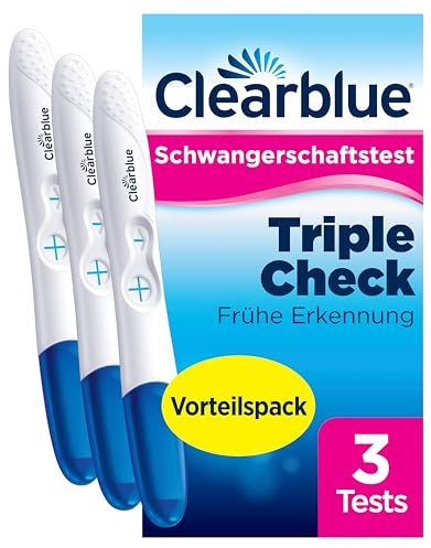 Clearblue Schwangerschaftstest Frühe Erkennung, Frühtest, Pregnancy Test, 3x Frühschwangerschaftstest / Schwangerschaftsfrühtest, Vorteilspack, 99 % zuverlässig, Schwangerschaft bestimmen, 25 mIU/ml