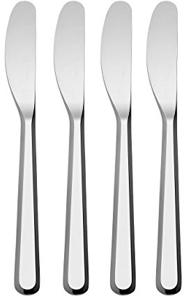 Alessi BG02/37S4 Amici Set bestehend aus 4 Buttermessern,Edelstahl 18/10