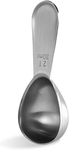 U-Taste 18/8 Edelstahl Kaffeelöffel Portionierer, 30ml | Langlebiger Messlöffel mit Kurzem Dicker Griff zum Schöpfen von Kaffee Teepulver Zuckermehl, 2 Esslöffel