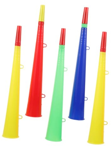YARNOW 5 Stück Plastik-Trompete Stadionhorn Für Sportveranstaltungen Fußballhorn Zum Anfeuern Leichtes Kunststoff-Lärmmacher Set Für Party Konzert Und Kindergeburtstag