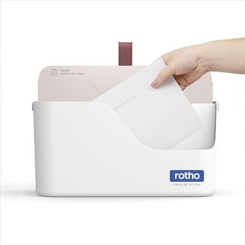 Rotho MyPaper Inbox Dokumentenorganizer MY PAPER Plus, Kunststoff (PP) BPA-frei, weiss, (36.4 x 16.8 x 31.7 cm), Weiß/Blau