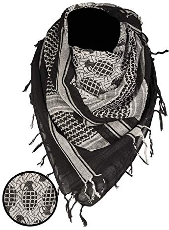 Mil-Tec Mode-Schal-12609002 Mode-Schal Schwarz/Weiss OneSize