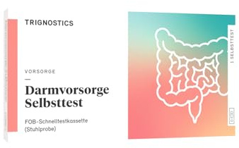 TRIGNOSTICS Darm-Vorsorgetest für zuhause – Testergebnis in 5 Minuten | Vorsorge für die Darm-Gesundheit | Hohe Testgenauigkeit 99,1% | 1 Stück zuverlässiger und präziser Stuhltests