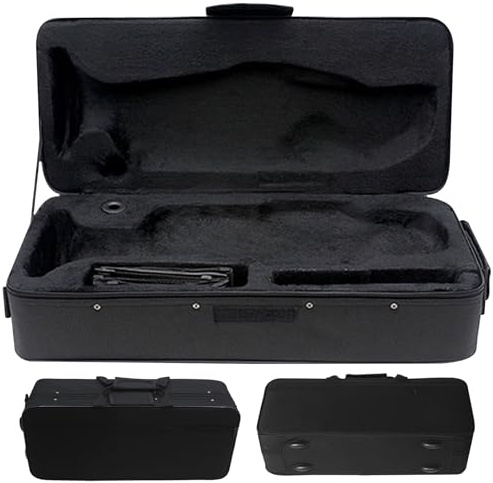 Trompetenkoffer, Anti-Vibration, wasserdicht, Trompeten-Gigbag, 3 Fächer, mit Tragegurten und Vordertasche, Oxford-Stoff, tragbarer Koffer-Rucksack, 53, 3 x 22, 9 x 15, 2 cm, schwarzer Rucksack