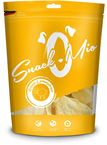 SnackOMio – Premium Hundesnack – krosse Lammohren, getreidefrei, 1er Pack (40 Stück)