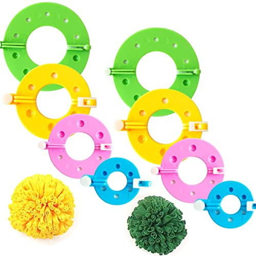 Pompom Makers 4 Größen DIY Handwerk Pompom Maker Werkzeug Pompom Maker Strickset
