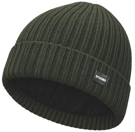 DTUOMO Merinowolle Mütze Herren, Winter Warme Unisex Wintermütze Strickmütze Thermo Beanie, Weich, Stretchy, Unisex, für Damen & Herren