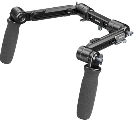 SMALLRIG Shoulder Rig Schulterstativ mit Doppelgriff für 15-mm-LWS-Stangen, EIN-Knopf-Drehung, Kamerahalterung – 5205