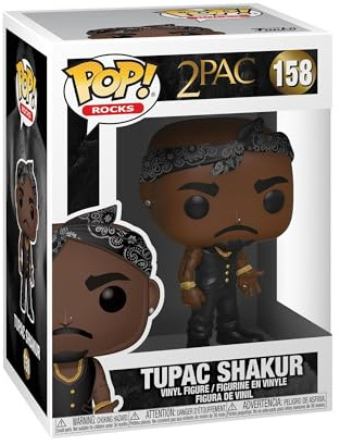 Funko Pop! Rocks Tupac - Vinyl-Sammelfigur - Geschenkidee - Offizielle Handelswaren - Spielzeug Für Kinder und Erwachsene - Music Fans - Modellfigur Für Sammler und Display