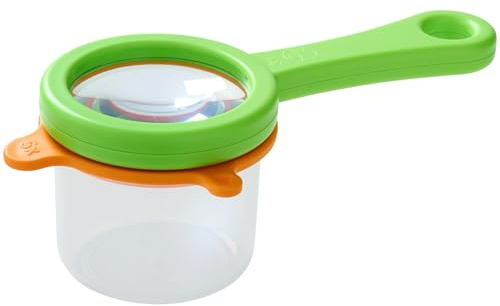HABA Terra Kids Becherlupe 3 in 1 – Lupenset & Kinderlupe für Outdoor & Garten – Becherlupe zum Insekten beobachten & Forschen – Insektenglas mit 5-10x Vergrößerung