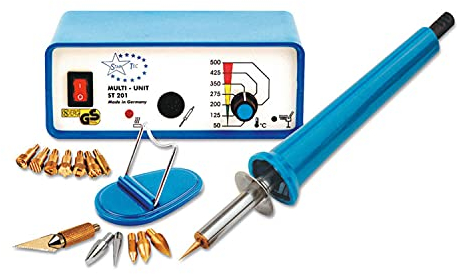 Multifunktionsstation, zum Brandmalen, Löten und Modellieren, mit verschiedenen Aufsätzen