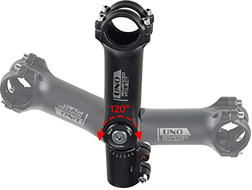 BESNIN Verstellbarer Fahrradvorbau 0-120 Grad für 31,8mm Lenker, 90mm/110mm Verstellbarer MTB Vorbau Mountainbike Lenkervorbau für Fahrrad, Rennrad, MTB, BMX, Radsport