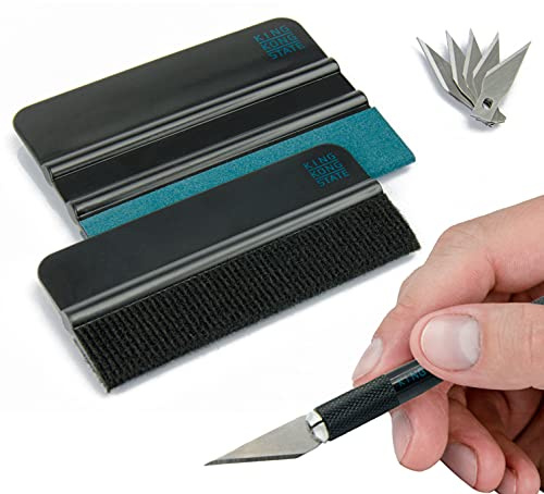 King Kong State Rakel-Set - hochwertiges Folierungs-Werkzeug-Set mit Präzisionsmesser und Folienrakel