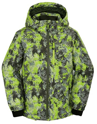 SMONTY Jungen Schneejacke mit Abnehmbarer Kapuze, Kinder Skijacke