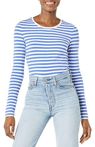 Amazon Essentials Damen Regular-Fit Langarm-T-Shirt Rundhalsausschnitt (In Übergröße Erhältlich)
