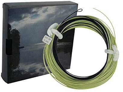 Aventik Fliegenschnur, sinkende Spitze, schnell sinkend, 30 m, mit geschweißter Schlaufe, IPS 5-6, Black/mossgreen, WF6F/S