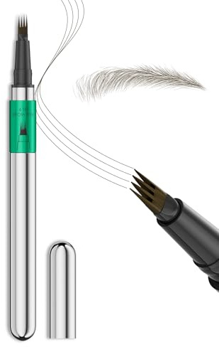 Microblading Augenbrauenstift, Wasserfest & Langanhaltend, Präzise Ultra-Fine Spitze für Natürliche, Volle Augenbrauen, Bis zu 12 Stunden Halt, Cruelty-Free & Vegan (02 Brown)