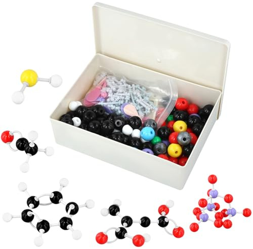 QWORK® 307 Stücke Chemie Molekularmodell Set, organische und anorganische Chemie Molekularmodell, geeignet für Experimente