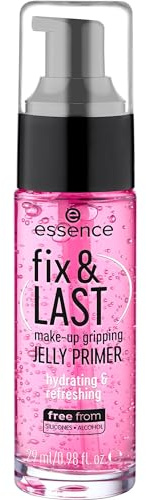 Essence fix & LAST make-up gripping JELLY PRIMER, Pink, feuchtigkeitsspendend, langanhaltend, natürlich, vegan, ohne Alkohol, ohne Parabene, ohne Mikroplastikpartikel, 1er Pack (29ml)