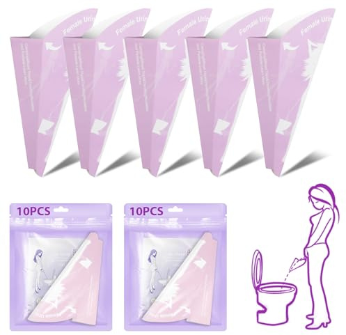 OFFCUP Urinella für Frauen Frauenurinal Einweg Reise Urinal Frauen im Stehen Papier PIPI Trichter Pinkelhilfe für Frauen Reisen Auto Camping Outdoor-Aktivitäten Wandern