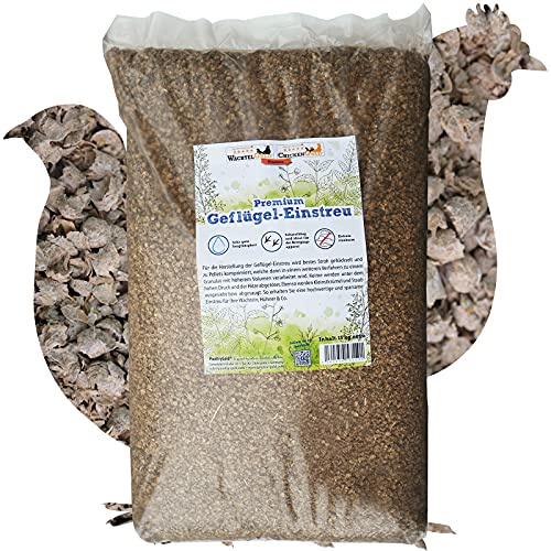 federgold® Geflügel-Einstreu - Strohpellets 15 kg – Hygienische Einstreu aus regionalem Stroh | staubarm, saugfähig & scharrfähig | Für Wachteln, Hühner, Enten, Kaninchen, Nager, Pferde & Kleintiere