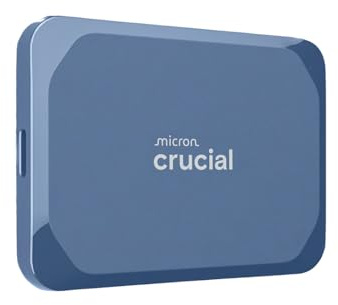 Crucial X10 2TB Externe SSD Festplatte, bis zu 2.100MB/s, USB-C 3.2 Gen2, IP65 Wasser- und Staubgeschützt, Portable SSD für Mac, PC, Smartphone und Spielkonsole, Blau matt - CT2000X10SSD9-02