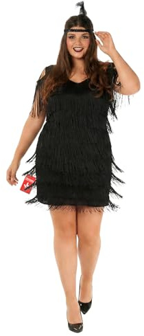 Morph 1920er Flapper Kostüm Kleid für Damen, Vintage Gatsby Stil, Perfekt für Fasching und Motto-Partys, L