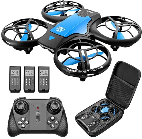 4DRC Mini Drohne für Kinder Handbetriebener RC Quadcopter mit 3 Batterien Längere Flugzeit, Höhenhaltung, Headless-Modus, Throwing GO, 3D Flip und 3 Geschwindigkeitsmodi Flugzeug für Anfänger, Blau